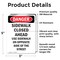 Signmission Sidewalk Closed Ahead Use Sidewalk Danger Sign, Vinyl Decal, 3.5in W x 5in L, 2PK OS-2PACK-DS-D-35-V-2161 - alternate 5